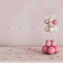 YALLOVE Clear Acrylic Tabletop Balloon Stand Kit, 23.6 Inch 4 pack Balloon Stick Holder with Base for Centerpiece Party Decoration (Balloons Not Included)