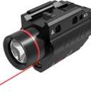 Feyachi Red/Green Laser Flashlight Combo 500 Lumen Tactical Light with Picatinny Rail Mount (Black)