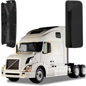 Truck Mirror Cover with Black Housing Driver Left Side Compatible with 1997-2017 Volvo VNL
