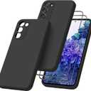 Meliya for Samsung Galaxy S20 FE 5G Case with Screen Protector[2pcs], Soft Silicone Full Camera Protecion Shockproof Phone Case Cover foSamsung Galaxy S20 FE 6.5Inch (Black)