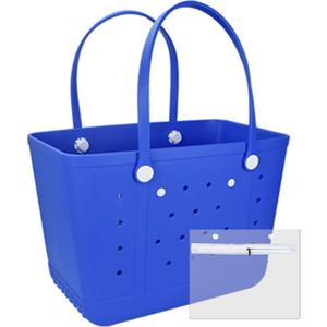 Beach Bag, Rubber Tote Bag, Waterproof Sandproof Washable Tote for Boat Pool Sports Gym Beach Travel