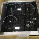 VBGK Electric Cooktop,24 inch 220V Stove Top,Touch and Knob Control,LED,9 Power Levels, Kids Lock &Timer,Overheat Protection,5000W 3 burner electric cooktop.