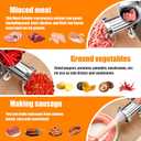 Meat Grinder Manual Mincer for Home Use - Sausage Maker Table Mount Pork Mincer Sausage Stuffer Funnel Make Homemade Burger Patties Hand