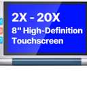 VEVOR Portable Digital Magnifier, 8-inch Touchscreen Electronic Video Magnifier for Low Version, 2X - 20X Electronic Reading Aid with 13MP Auto-Focus HD Lens, 26 Color Mode, HDMI Output & 16GB Storage