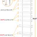 Moforoco White 9-Tier Over The Door Pantry Organizer, Pantry Organization And Storage, Metal Hanging Spice Rack Shelves Door, Home & Kitchen Essentials, Laundry Room Bathroom Organization 9-Tier Standard, White