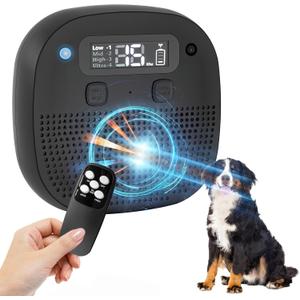 Tetra Dog Bark Deterrent Devices,Ultrasonic Anti Barking Device for Dogs, Rechargeable Barking Control Devices with Sensor & 60ft Remote Control