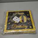 TONIFUL 4 Pcs 40th Birthday Decorations Balloon Boxes for Men Women,Fourty Years Old Cardboard Box Party Supplies,Black and Gold 40th Birthday Party Decoration