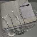 Lampshades Set of 2, Drum Lampshades 11.6" Top x 12.6" Bottom x 9.8" High, Seaside Village Medium Lampshades (Spider Fitter), Beige Lampshades Natural Linen Hand Crafted, Easy Assembly Required