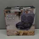 Pizzelle Maker with Non-Stick Coating, Electric Pizzelle Cookie Baker Press with Snowflake Pattern, Make Two 4 Inch Traditional Italian Waffle Cookies at Once, Recipe Included