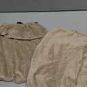 Havawish Large Velvet Dining Room Chair Seat Covers with Armrest Dining Chair Slip Covers Protectors(Taupe,2 Pcs)