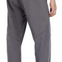 Men's Fleece Lined Pants Winter Athletic Workout Running Sweatpants Zipper Pockets Water Resistant Warm Joggers (Gray, XXL)
