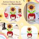 Gossby Handmade Positive Apple Crochet with Card - Thank You for Helping Me Grow - Teacher Appreciation Gift - Thank You, Birthday, Graduation, Last Day of School Gift for Teacher from Student