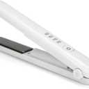 Cordless Hair Straightener & Curling Iron  Rechargeable with 45-Min Runtime for Salon-Perfect Results at Home (White)