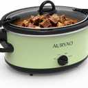 6 Quart Slow Cooker with Locking Lid, Includes 5 Liners, Serves 6-8