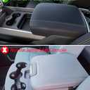Center Console Cover Compatible with 2019 2020 2021 2022 2023 2024 2025 Dodge Ram 1500 2500 3500 Accessories, Armrest Lid Leather Protective Cover (Bucket seat Console only) (Black Thickened)