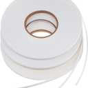 Zonon 3 Rolls Double Sided Foam Tape PE Roll Double Faced Sponge Adhesive Mounting Tape(1/4 Inch by 50 Feet,White)
