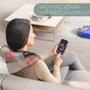 AMZPONY Rechargeable Neck Massager with Heat Shiatsu Back and Neck Massager Cordless Portable Kneading Shoulder Massage Shawl for Pain Relief Deep Tissue Gifts for Dad Mom Friends