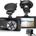 Dash Cam Front and Rear 1080P Full HD Dual Dash Camera in Car Camera Dashboard Camera Dashcam for Cars 170 Wide Angle with 3.0" LCD Display Night Vision and G-Sensor