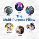 LC Lumbar Support Pillow for Office Chair & Car  Ergonomic Memory Foam Back Cushion for Lower Back Pain Relief  Adjustable Strap, Breathable Cover  Improves Posture & All-Day Comfort