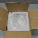 Spiretro Decorative White Marble Door Stop with Brass Handle  7.5" Tall, Weighted 10lb Cylindrical Doorstop with Soft Velvet Bottom for Non-Slip, Elegant and Durable Design for Home and Office Use