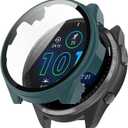 6Pack Case Compatible with Garmin Forerunner 965 Smartwatch Hard PC Bumper Shock-Proof Shell All-Around Protective Cover