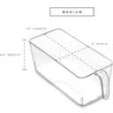 BINO | Clear Storage Organizer, Medium | THE HOLDER COLLECTION | Clear Containers for Organizing with Built-in Handles | Pantry Organization and Storage | Fridge Organizer | Smart Bin Cabinet