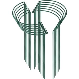 HiGift 12 Pack 10" W x 24" H Plant Stakes for Indoor Plants, Metal Garden Peony Support Cages, Outdoor Plant Supports Ring Prop, Large Plant Stake for Hydrangea,Rose,Flower,Vine,Potted Plants