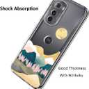 Unov Case Compatible with Motorola Moto Edge 2022 5G Clear with Design Soft TPU Shock Absorption Slim Embossed Pattern Protective Back Cover (Sierra Mountains)