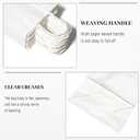 LIHOMR Gift Bags 8.25" x5.9 x3.15 100Pcs White Kraft Paper Bag with Handles for Small Business Christmas Bulk, Wedding, Party Favor, Shopping, Lunch, Halloween Trick-or-Treat Bags