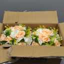 VEVOR Flower Ball Arrangement Bouquet 10 PCS, 9.5-Inch Diameter Artificial Flower Balls Wedding Table Centerpieces, Rose Arrangements for Wedding Centerpiece Home Decoration, Champagne & White Roses