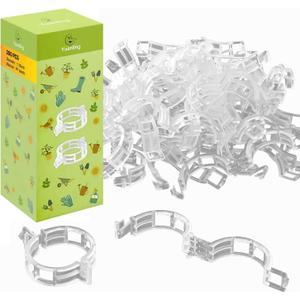 Plant Support Clips Plastic Tomato Clips Plant Clips for Climbing Plants Clear Grape Tomato Vine Trellis Clips for Garden Vegetables Plants Flower Grow Fixing (300, White)