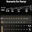 FACHNUO 2 Feet Portable Wheelchair Ramp, Non-Skid Aluminum Handicap Ramps with Handle, Folding Threshold Wheel Chair Ramp for Home Steps, Stairs, Entry, Threshold, Doorways, Scooter, 800LBS Capacity (2FT(Using height 2-6''))