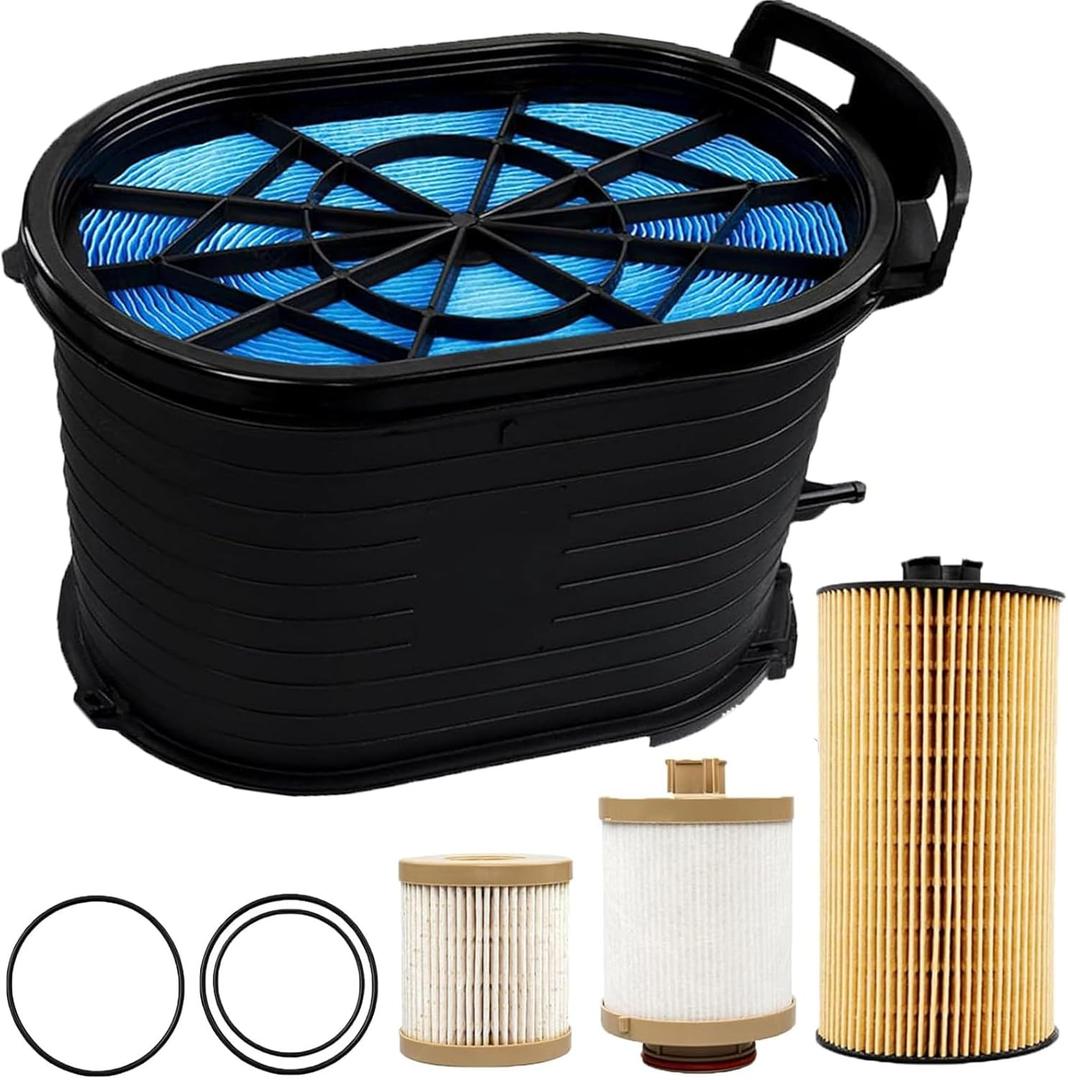 Ford 6.0L Powerstroke Diesel Filter Kit - Compatible with 2003-2007 Ford F250 F350 F450 F550 Super Duty & 2003-2005 Excursion | Air, Fuel & Oil Filters | Replaces FA1778, FD4616, FL2016