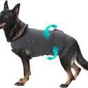 Dog Anxiety Vest, Skin-Friendly Thunder Jacket for Dogs, Dog Calming Shirt for Thunder, Fireworks, Vet Visits and Separation - Keep Pet Calm Without Medicine & Training, Anti Anxiety for Dogs (Medium, Dark Gray)