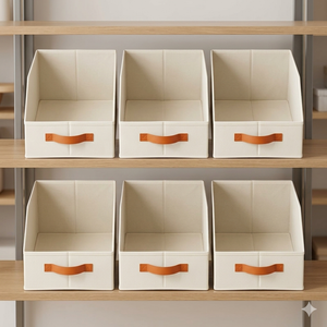 Storage Bins Off-White 6-Count, 7"x10"x14" 