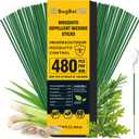 BugBai Mosquito Repellent Incense Sticks 480 PCS, 33.88oz, Citronella Oil DEET-Free Outdoor Bug Repellent for Patio Backyard Garden Camping Fishing
