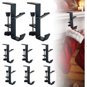 SUROQUE Fireplace Stocking and Garland Hanger, 2 in 1 Mantel Hanger for Garland, Fireplace Stocking Holders