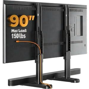 Perlegear Universal TV Stand Legs for Most 3786 90 Inch TVs up to 150 lbs, Height Adjustable TV Legs Replacement Suitable for Soundbar, Table Top Stand Base Max VESA 800 x 500mm, PGTVS20