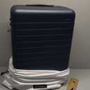 Away Medium Checked Luggage, Lightweight Hard Shell Suitcase with Spinner Wheels, Durable Rolling Luggage, TSA Lock, 26 Inch, Navy Blue