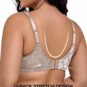 Wingslove Women's Full Coverage Minimizer Bra Wirefree Plus Size Bras Non-Padded Large Busts Comfort Straps Support (Toffee,42D)