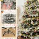 Decoway 7ft Artificial Christmas Tree, Unlit Snow Flocked Xmas Tree with 2364 Branch Tips and Sturdy Metal Stand for Indoor Outdoor Home Decoration