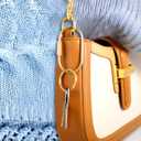 4 Pcs Gold Carabiner 2.36"*1.34" Gold Key Ring Durable Brass Key Ring Purse Bag Charms for Handbags Brass Screw Lock Keychain Car keychains for Men Women