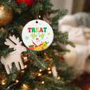 2 x Inspirational Christmas Hanging Ornaments 2025, for Coworkers Collegues Friends,Treat Yo'elf Ceramic Hanging Ornament Keepsake with Golden Ribbon for Xmas Tree Decor