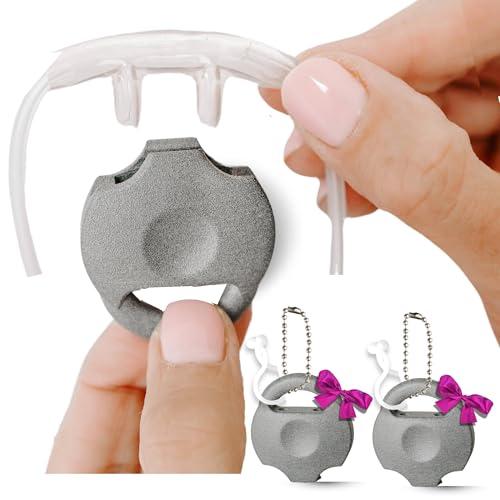 Oxygen Nasal Cannula Protective Cover Accessory, HSA FSA Eligible, Hose Holder for Portable Concentrator Machine Tubing, Tank, or CPAP, Keeps Tube Nose Piece Off Floor, (Two Pack)