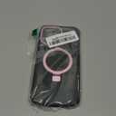 DUEDUE for iPhone 14 Pro Max Case Magnetic with Ring Holder[Compatible with Magsafe], Translucent Matte Back Cover Slim Shockproof Kickstand Phone Case for iPhone 14 Pro Max 6.7", Black/Pink