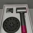 SHRATE Professional High Speed Ionic Hair Dryer | Ultra-Fast Drying | 500 Million Negative Ions | Low Noise | 160000 RPM | Compact Blow Dryer with Magnetic Diffuser for Faster Drying All Hair Types (Grey)