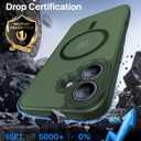 Faiono Magnetic for iPhone 16 Case [Full Camera Protection][Military-Grade Protection][Compatible with MagSafe] Shockproof Protective Slim Phone Case for iPhone 16, Forest Green