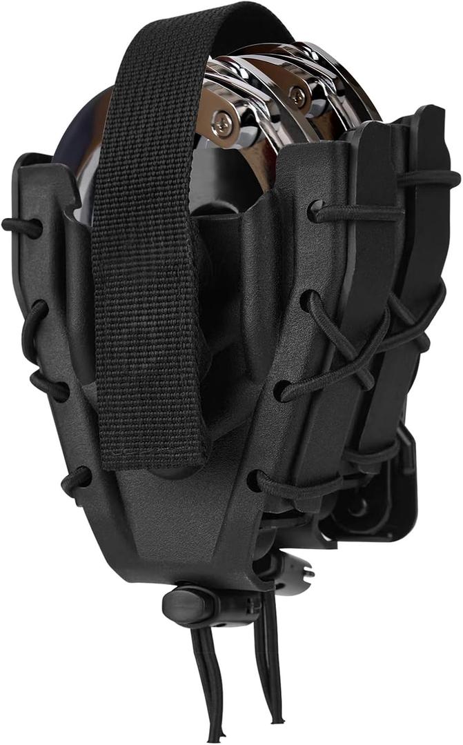Double Handcuff Holster, Open Top Handcuff Case, Law Enforcement Cuff Pouch for Duty Belt/MOLLE Tactical Vest
