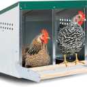 2 Compartment, Reverse Rollout & Rollaway, Hen & Chicken Nesting Box with Integrated Wood Perches and Protective Egg Laying Collection Lids