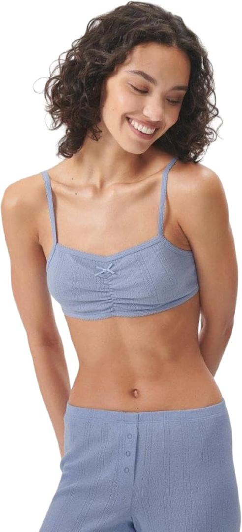 florence by mills Women's Cozy Crush Sweet Pointelle Bralette (XXL)